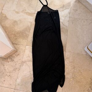 Black mesh swim cover up